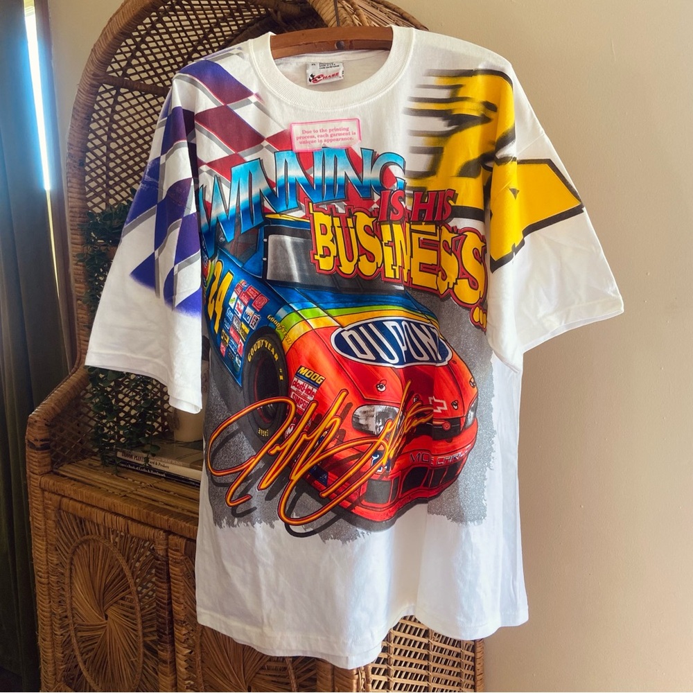 NWOT Original Vintage 90’s Jeff Gordon Nascar Graphic Racing Tee
